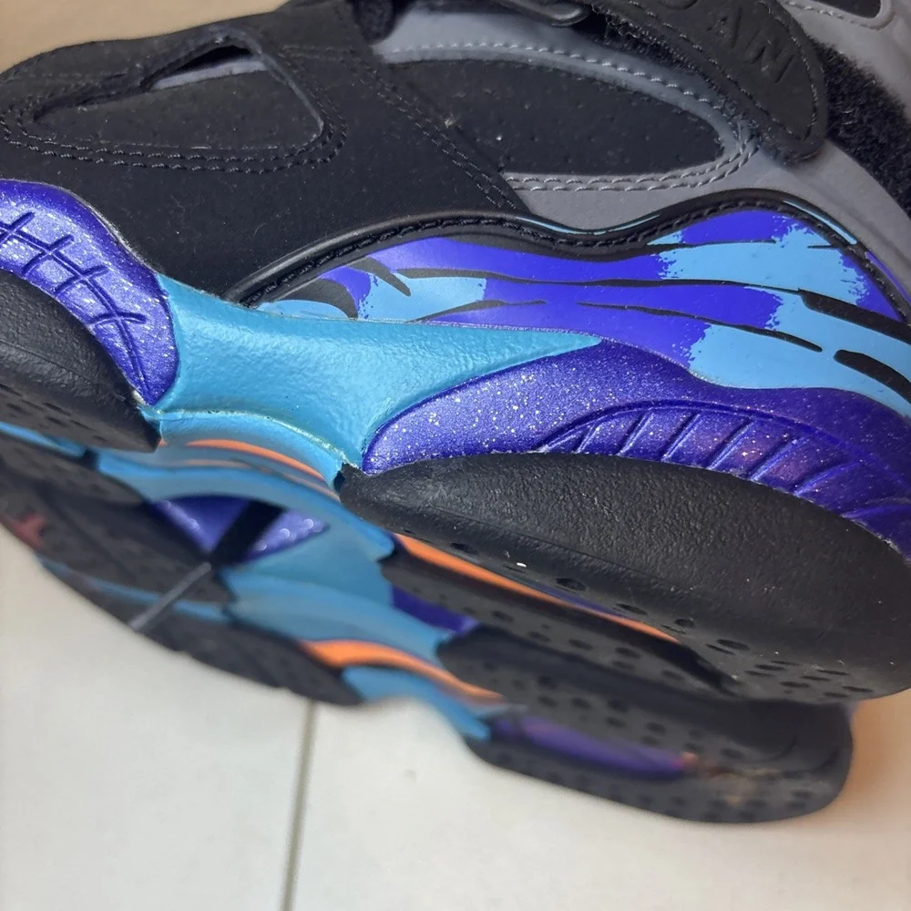 Size 4Y- Jordan 8 Retro 2015 Mid Aqua NO BOX‎